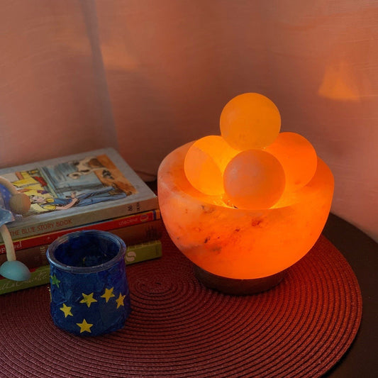 100 % Natural Himalayan Salt Massage Stone Lamp 10 lbs