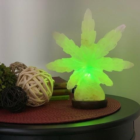 Himalayan Salt Hemp Leaf Lamp Ali Salt Store