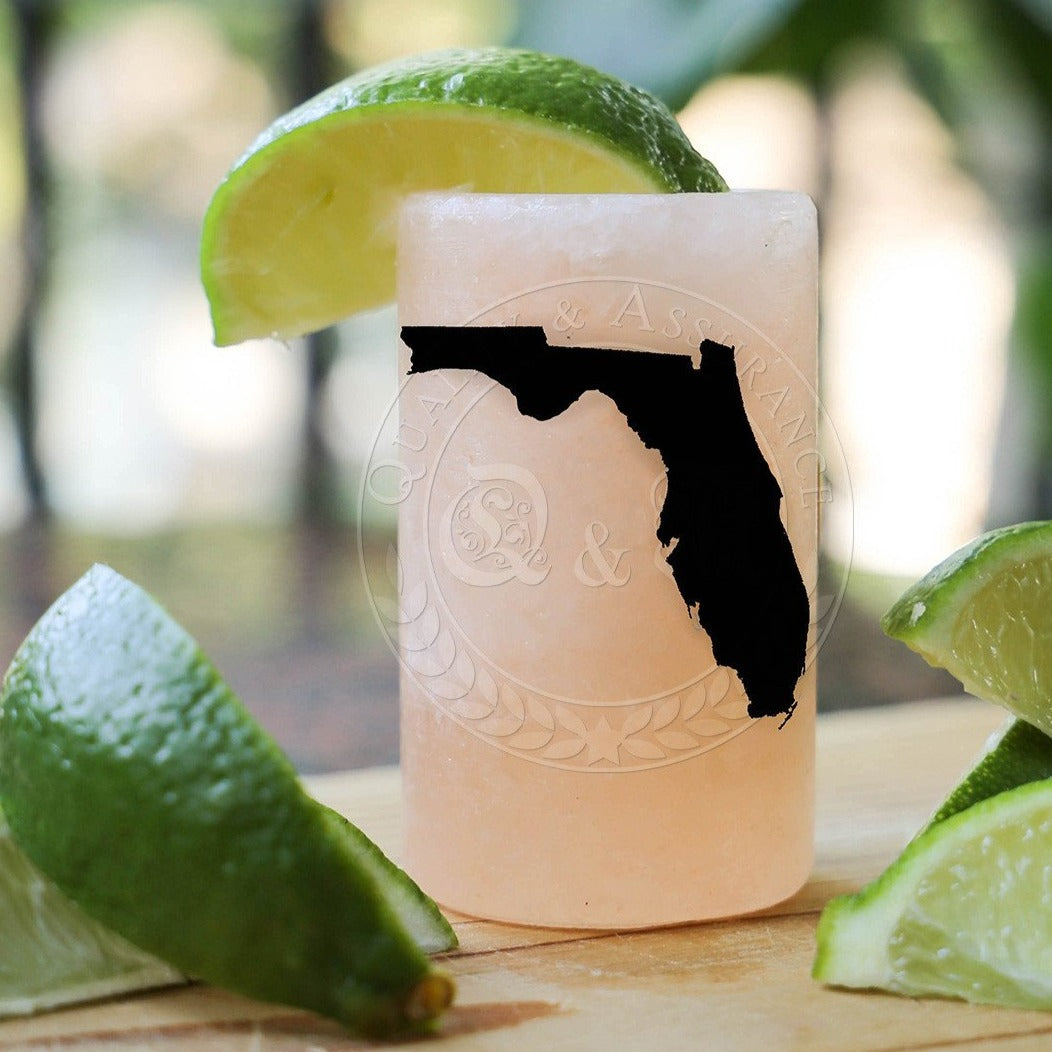 FLORIDA Home State Himalayan Salt Shot Glass Ali Salt Store