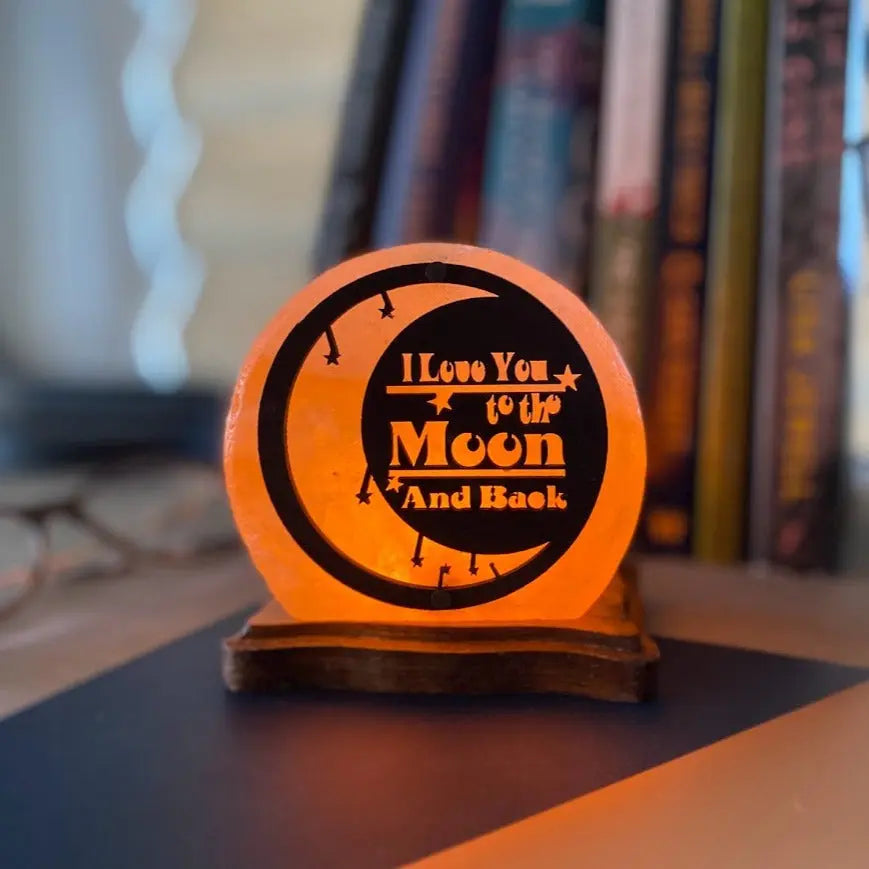 I Love You To The Moon And Back USB Plugin Himalayan Salt Lamp Ali Salt Store