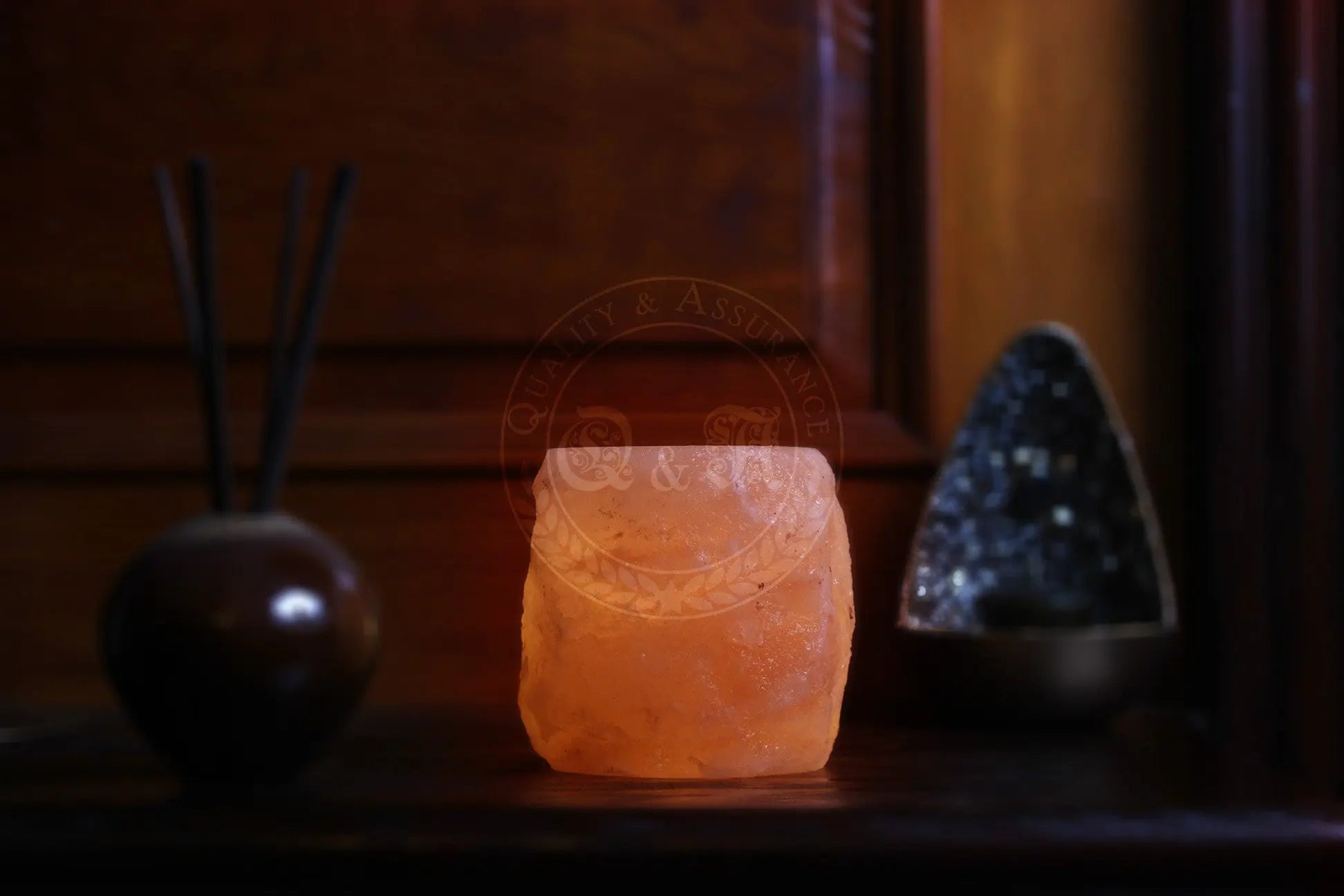 Himalayan Salt Fortress Arch Tealight Candle Holder