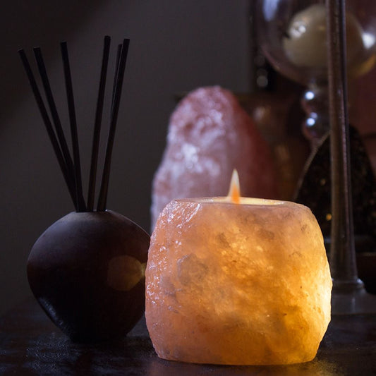 himalayan salt tea light candle holders