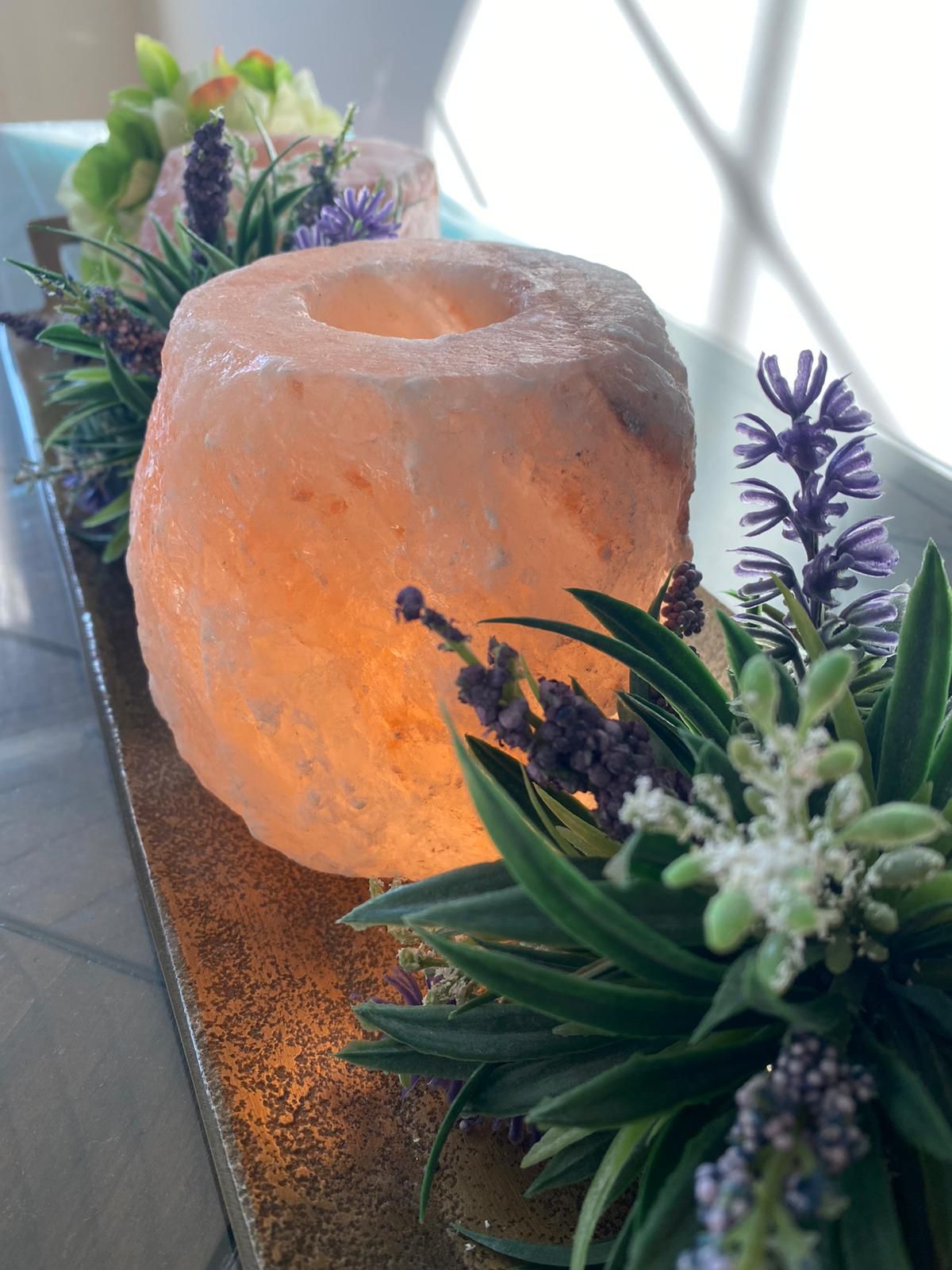 himalayan salt tea light candle holders