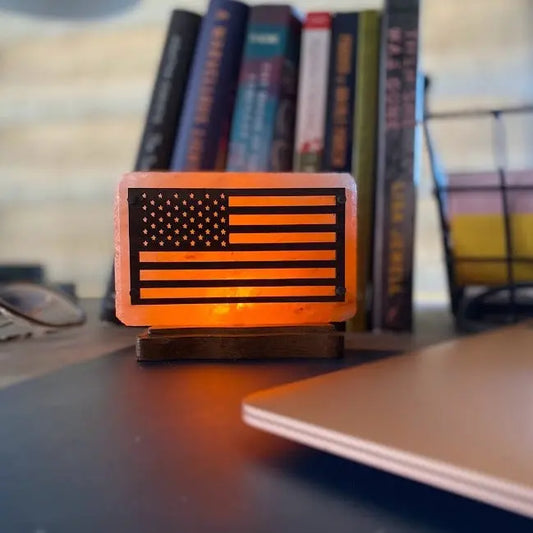 USA Flag Himalayan Salt Lamp Ali Salt Store