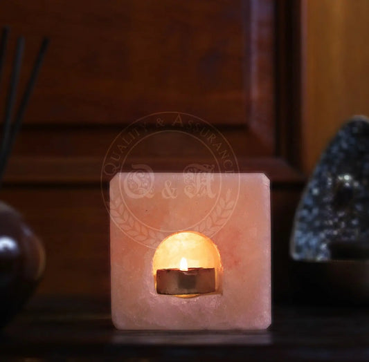 himalayan salt tea light candle holders